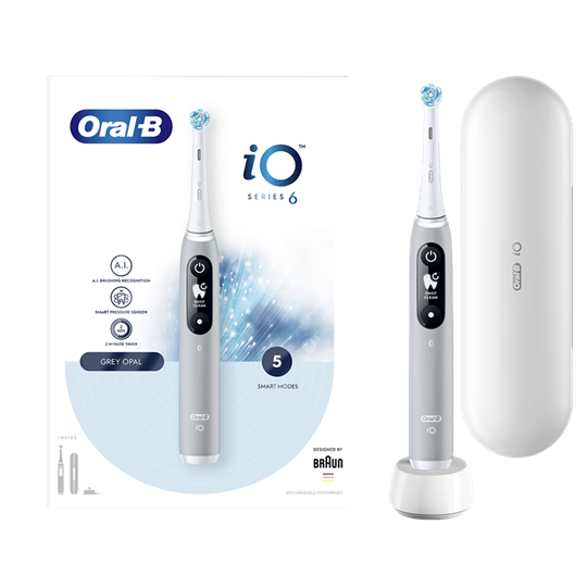 Picture of Oral-B IO Series 6 Ηλεκτρική Οδοντόβουρτσα με Αισθητήρα Πίεσης  Grey Opal