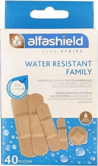 Picture of Alfashield Water Resistant Family Αδιάβροχα Αυτοκόλλητα Επιθέματα (5 Μεγέθη) 40τμχ