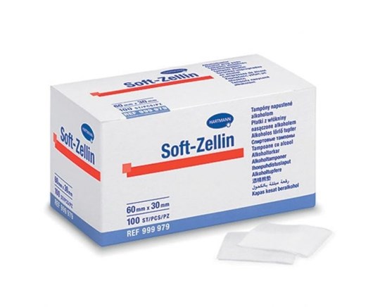 Picture of Hartmann Soft-Zellin ® κομπρέσες εμποτισμένες σε αλκοόλη συσκευασία 100 τεμαχίων