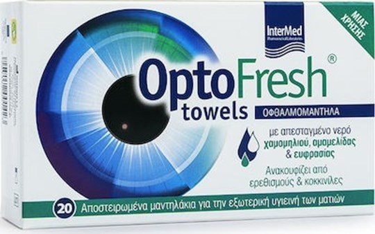 Picture of Intermed OptoFresh Μαντηλάκια Καθαρισμού Βλεφάρων 20τμχ