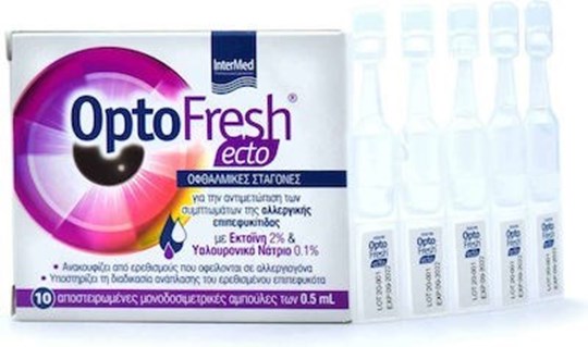 Picture of Intermed OptoFresh Ecto Οφθαλμικές Σταγόνες με Υαλουρονικό Οξύ 10x0.5ml