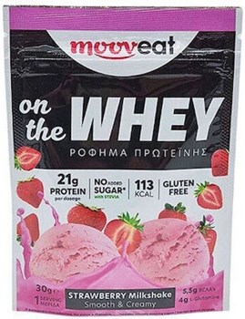 Picture of Mooveat On The Whey Ρόφημα Πρωτεΐνης 21% Με Γεύση Μίλκσεικ Φράουλα 30gr