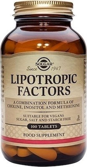 Picture of Solgar Lipotropic Factors Λιποδιαλυτική Φόρμουλα 100tabs