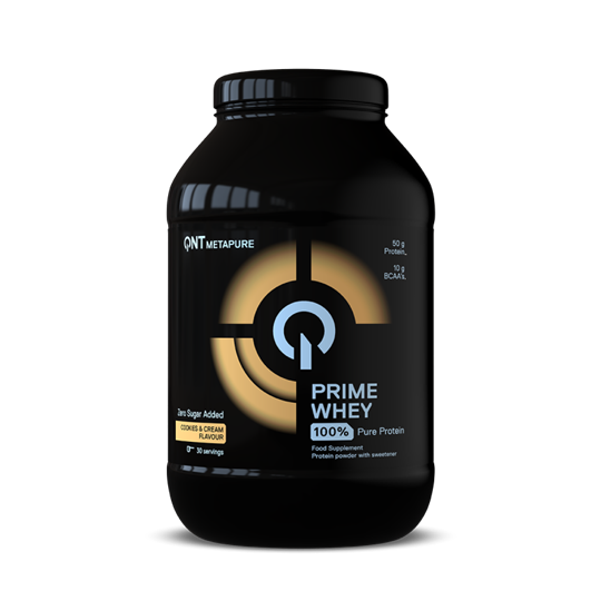 Picture of QNT Prime Whey Πρωτεΐνη Ορού Γάλακτος Χωρίς Γλουτένη με Γεύση Cookies & Cream 908GR