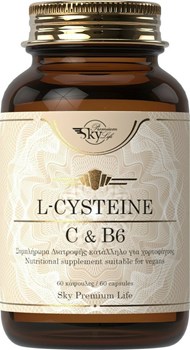 Picture of SKY PREMIUM L-CYSTEINE 250mg with VITAMINS C, B6 60caps