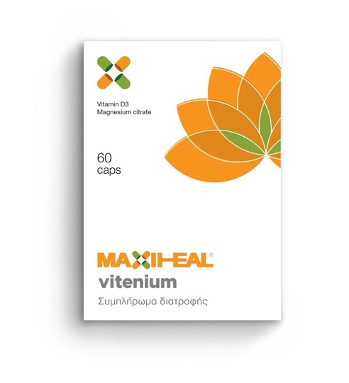 Picture of MaxiHeal Vitenium D3 2000+Magnesium Citrate 60caps