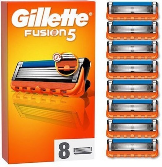 Picture of Gillette Fusion 5 Ανταλλακτικές Κεφαλές με 5 Λεπίδες & Λιπαντική Ταινία 8τμχ