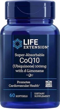 Picture of Life Extension SUPER-ABSORBABLE CoQ10 Ubiquinone with d-Limonene, 100mg 60soft