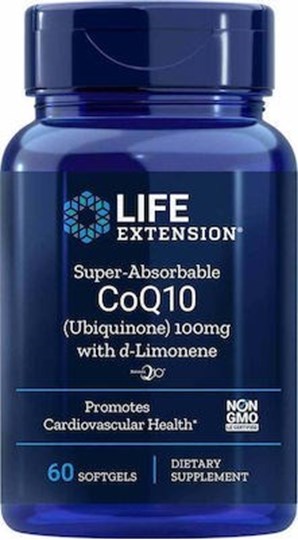 Picture of Life Extension SUPER-ABSORBABLE CoQ10 Ubiquinone with d-Limonene, 100mg 60soft