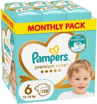 Picture of Pampers Πάνες Βρακάκι Premium Care Premium Care No. 6 για 13-18kg 128τμχ