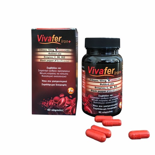 Picture of VivaPharm Vivafer Iron+ 50mg 60 κάψουλες