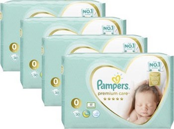 Picture of Pampers Premium Care Πάνες με Αυτοκόλλητο No. 0 για 0-3kg 120τμχ