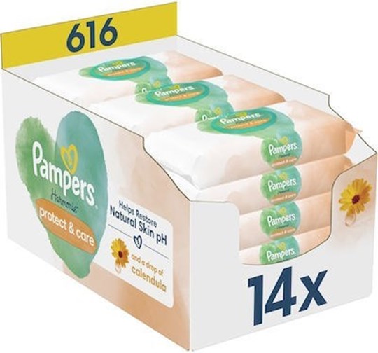 Picture of Pampers Harmonie Protect & Care Μωρομάντηλα 14x44τμχ (616τμχ)