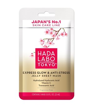 Picture of HADA LABO TOKYO Premium Express Glow anti-stress jelly sheet mask in sachet 23ml