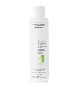 Picture of BYPHASSE FAMILY SHAMPOO AND CONDITIONER MULTIVITAMIN COMPLEX 2 IN 1 ALL HAIR TYPES 750ml