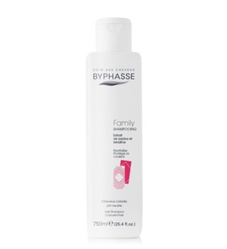 Picture of BYPHASSE FAMILY SHAMPOO JOJOBA EXTRACTS AND KERATIN COLOURED HAIR 750ML