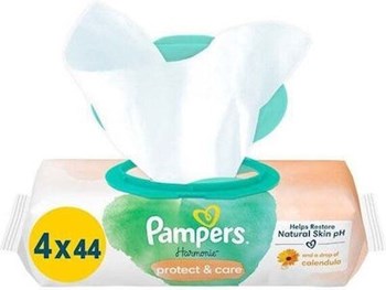 Picture of Pampers Harmonie Protect & Care Μωρομάντηλα 4*44τμχ (176τμχ)