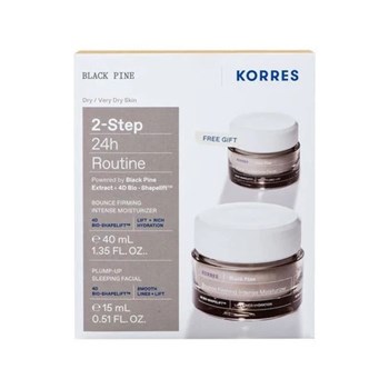 Picture of Korres Set 2-Step 24h Routine Black Pine Μαύρη Πεύκη 4D Κρέμα Ημέρας Σύσφιξης για Ξηρές & Πολύ Ξηρές Επιδερμίδες 40ml + Δώρο Black Pine 4D Κρέμα Νυκτός για Σύσφιξη 15ml