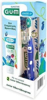 Picture of GUM PROMO SET ΠΑΙΔΙΚΟΥ ΒΟΥΡΤΣΙΣΜΑΤΟΣ ΓΙΑ 6+ ΧΡΟΝΩΝ TOOTHPASTE 1450PPM 2x50ML &JUNIOR 6+ TOOTHBRUSH 1TMX