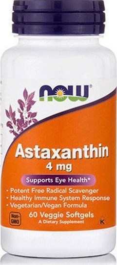 Picture of NOW ASTAXANTHIN 4 MG  60 VEG SGELS