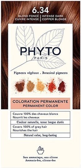 Picture of Phyto Phytocolor Βαφή Μαλλιών Χωρίς Αμμωνία 6.34 Ξανθό Σκούρο Έντονο Χάλκινο