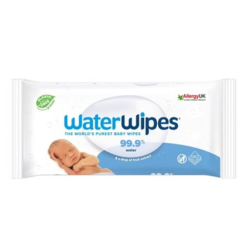 Picture of WaterWipes 100% Plastic-free, Άοσμα Μωρομάντηλα, 99.9% Νερό, Ηλικίες 0+, 60 Μαντηλάκια